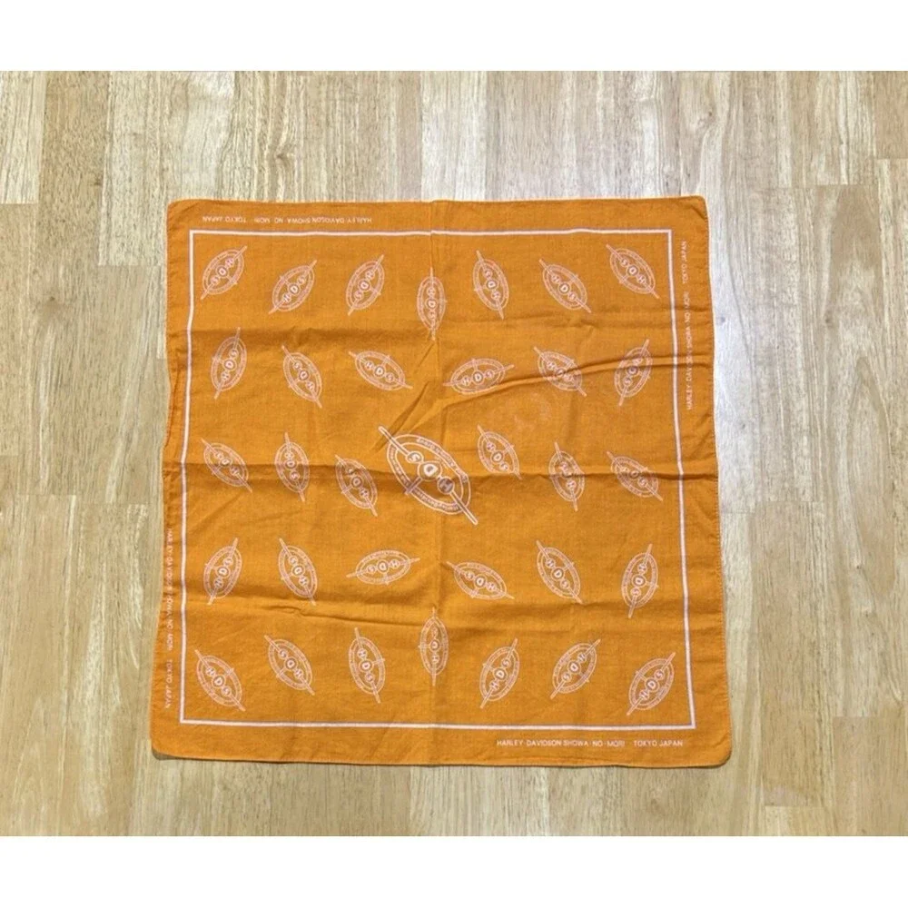 Harley Davidson Bandana Showa-No-Mori Tokyo Japan Rare Closed Dealership H-1